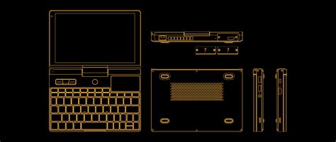 Сверхкомпактный ноутбук с тачпадом и возможностью подключения модулей ...