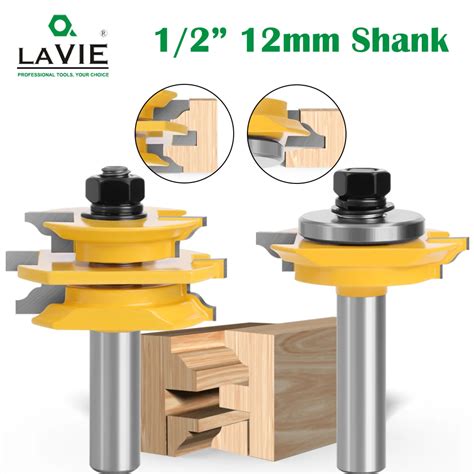 LAVIE 12mm 1 2 Shank Recoverable Bead Glass Door Router Bit Set Matched