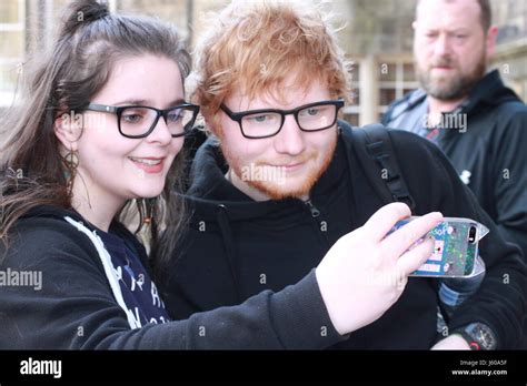 Ed Sheeran Poses For Pictures With Fans Before Heading To The Sse Hydro