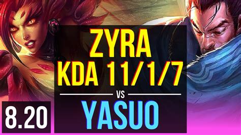 Zyra Vs Yasuo Mid Kda Games Early Solo Kills