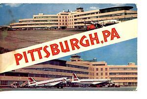 Greater Pittsburgh Pennsylvania Airport Terminal-Airplanes-Vintage ...