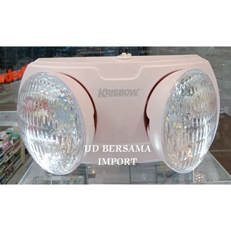 Jual Krisbow Emergency Lamp Twin Spot W Lampu Darurat Shopee Indonesia