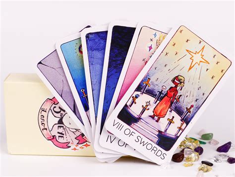 Cute Tarot Deck 78 Cards For Divination Pretty Tarot Cards Etsy