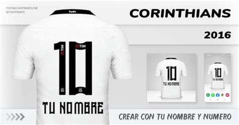 Crear jersey Corinthians 2016 con tu Nombre y Número