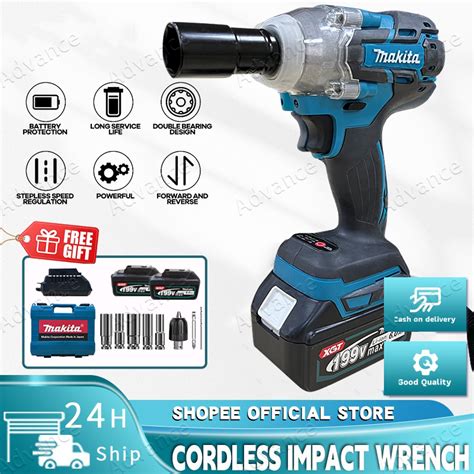 Makita Dtw 300 Cordless Impact Wrench Brushless With 2 Battery And