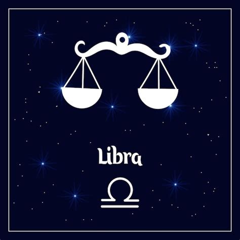 Libra Signo Astrol Gico Del Hor Scopo Zodiaco En El Cielo Nocturno Con