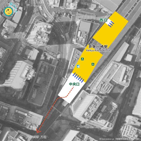 京急川崎駅構内図 京急本線・京急大師線 と周辺マップ 駅ずかん