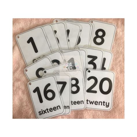 Black and White Laminated Flashcards- Numbers 1-20 | Lazada PH