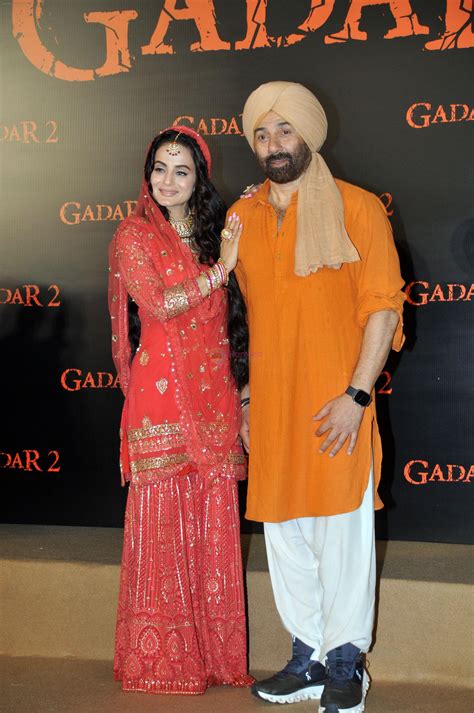 Ameesha Patel Sunny Deol At The Trailer Launch Of Film Gadar 2 On 26 July 2023 Gadar 2