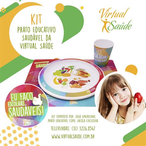 Kit Prato Educativo Saudável