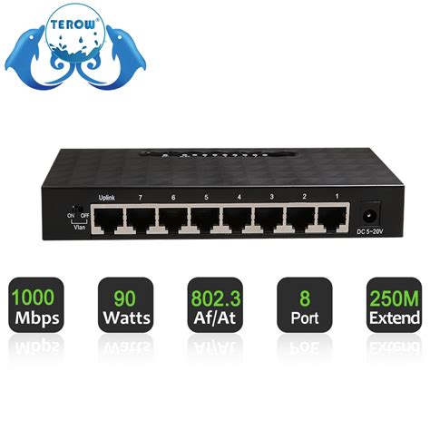 Switch Gigabit TEROW Link TE197 8 Port 100 1000Mbps 8 Fast Ethernet