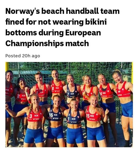 Norway S Beach Handball Team Fined For Not Wearing Bikini Bottoms During European Championships