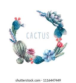 Watercolor Cactus Frame Stock Illustration Shutterstock