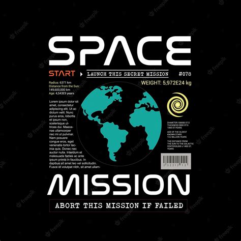 Premium Vector | Space mission graphics