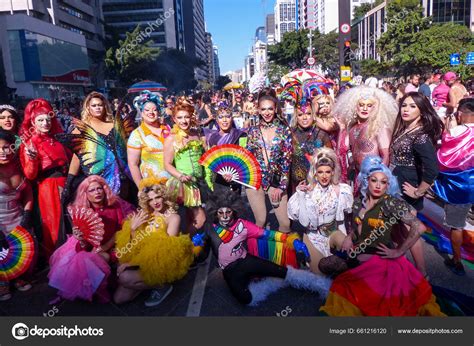 Sao Paulo Lgbtqia Parade Pride Movement Th Lgbtqia Pride Stock