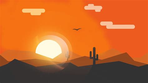 3000x3000 Resolution Minimalist Orange Sunset 3000x3000 Resolution