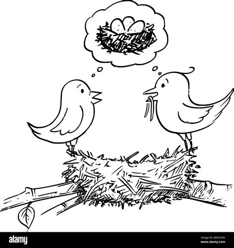 Empty Bird Nest Clip Art Black And White