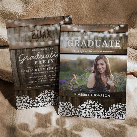 Country Rustic Photo 2023 Graduation Party Invitation | Zazzle | Graduation party invitations ...