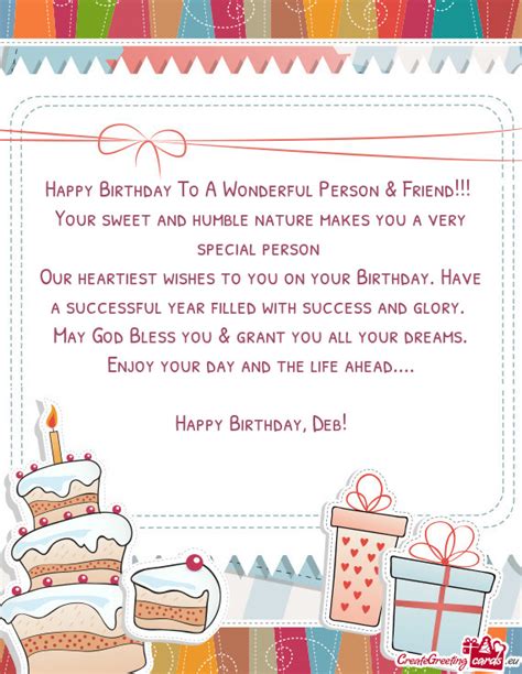 Happy Birthday, Deb - Free cards