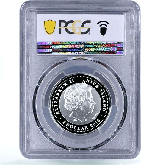 Niue Dollar Endangered Wildlife Pheasant Bird Fauna Pr Pcgs Silver