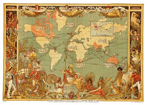 World Map of the British Empire 1886 Print Poster - Etsy