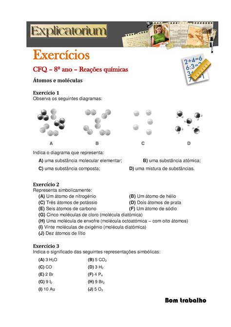 Exercicios De Reações Quimicas Fdplearn