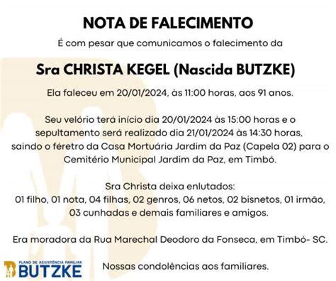 Notas de Falecimento 20 01 2024 Portal Timbó Net