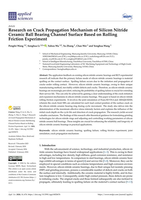 Pdf Research On Crack Propagation Mechanism Of Silicon Nitride