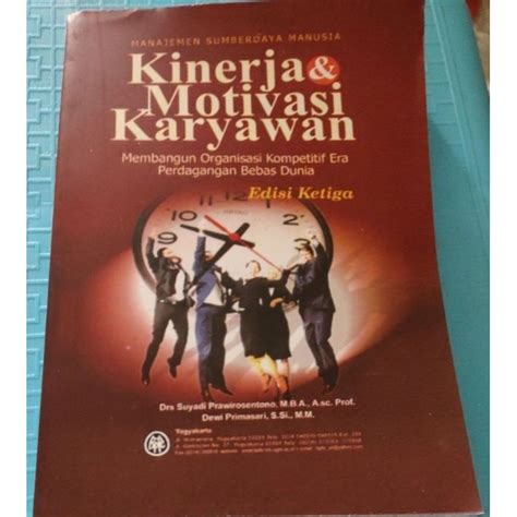 JUAL BUKU MANAJEMEN SUMBERDAYA MANUSIA KINERJA MOTIVASI KARYAWAN SUYADI