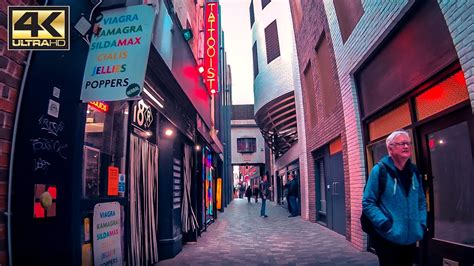 London Carnaby Street And Soho London Side Street With Red Light