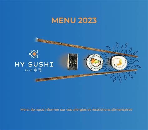 Menu Restaurant Hy Sushi Marrakech PDF