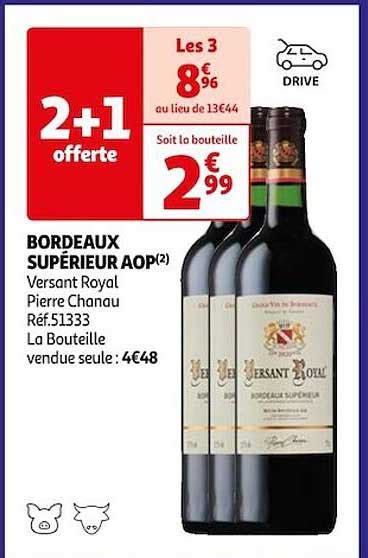 Promo Bordeaux Sup Rieur Aop Versant Aop Versant Royal Pierre Chanau