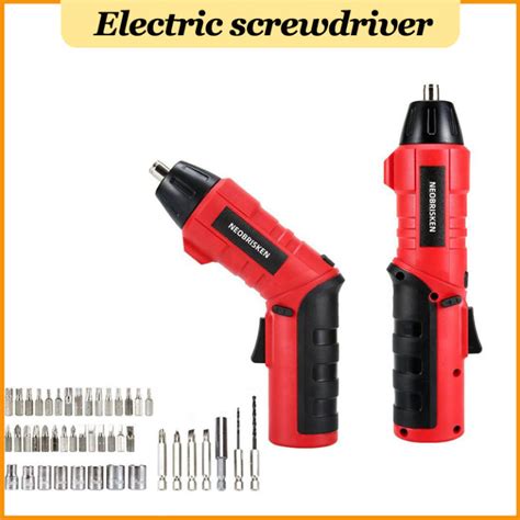 Electric Screwdriver 4 8V Foldable Screwdriver 45 Piece Portable