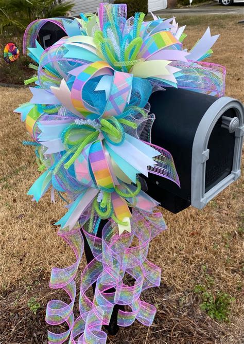 Spring Mailbox Swag Spring Mailbox Decor Mailbox Decor Easter Arts