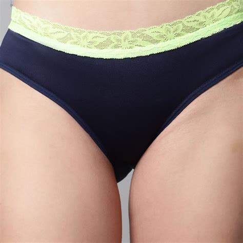 Buy Prettycat Women Blue Solid Mid Rise Sexy Bikini Panty Online