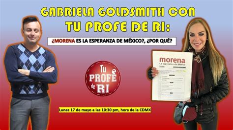 GABRIELA GOLDSMITH CON TU PROFE DE RI MORENA ES LA ESPERANZA DE