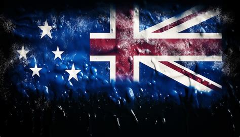 Premium Photo | Picture of the australian flag done by spray paint ...