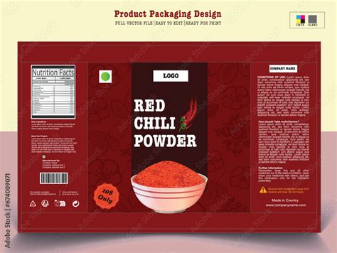 Red Chili Packaging Chili Label Box And Pack Spicy Masala Label And Packing Packaging Design