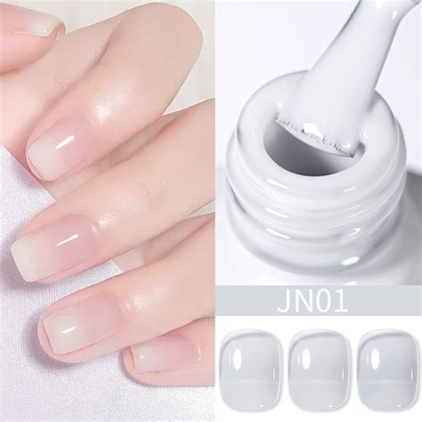 Born Pretty Ml Jelly Nude Gel Nail Polish Semi Permanant Gel Varnish Base Top Coat Glitter