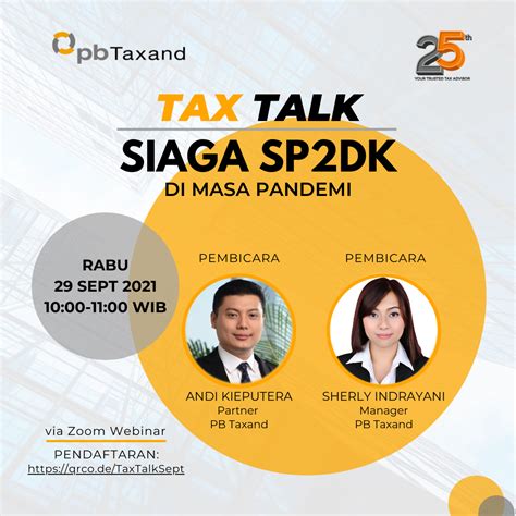 Tax Talk Siaga Sp Dk Di Masa Pandemi Pb Taxand Your Trusted Tax