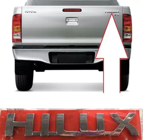 Emblema Tampa Traseira Hilux Cromado Mercadolivre