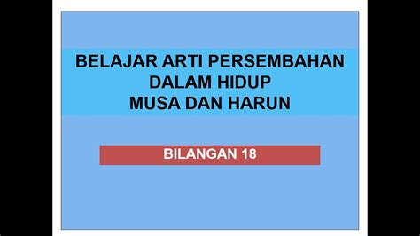 Ibadah Minggu 25 Juli 2021 BELAJAR ARTI PERSEMBAHAN DALAM HIDUP MUSA