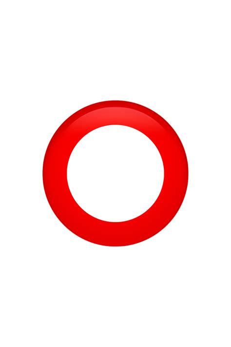 ⭕ Hollow Red Circle Emoji | Emoji, Circle, Geometric photography