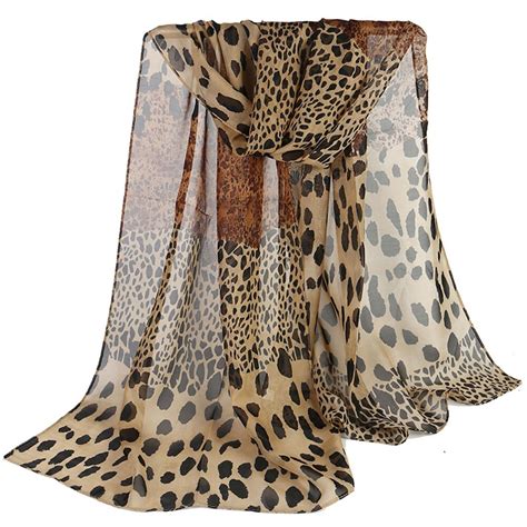 Mode Luipaard Print Chiffon Sjaal Accessoires Shin Grandado