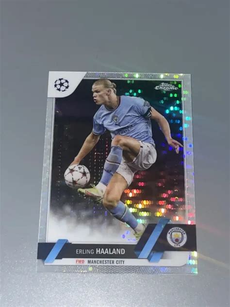 R Fracteur Pulsar Erling Haaland Topps Chrome Uefa Club