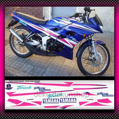 Jual Striping Yamah Touch 125cc Biru Printing Laminasi Di Lapak Holic