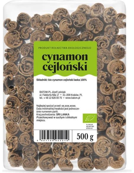 Cynamon cejloński laski 500g BATOM BIO