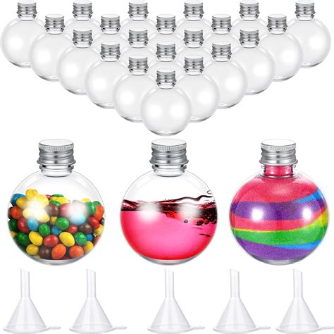 Layhit 24 Pcs Spherical Plastic Potion Bottles Ball Shape