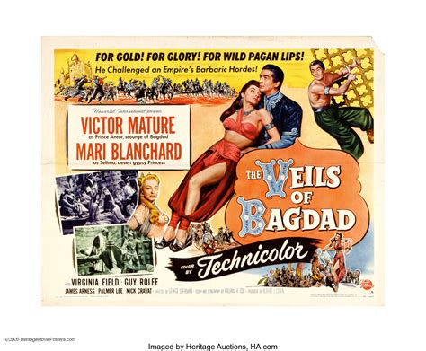 The Veils of Bagdad (Universal International, 1953). Half Sheet | Lot