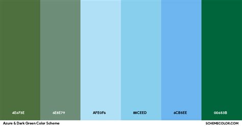 Azure & Dark Green Color Scheme - Palettes - SchemeColor.com